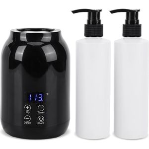 Benelux Select Massage Olie Verwarmer – Massage Olieverwarmer – Olie Verwarmer – Olie / Lotion / Crèmes - 30-65°C - Incl. 2 Flessen - 14,8 × 10,2 × 10,2 cm