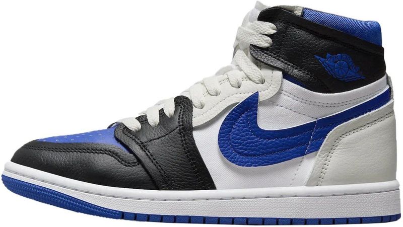 Nike Jordan 1 Mid High MM - Sneakers Dames - Maat 36 - Wit/Blauw/Zwart