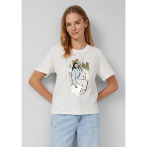 s.Oliver - T-Shirt - Casual Basic - Met Foliedruk