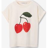 Wit T-shirt met artwork