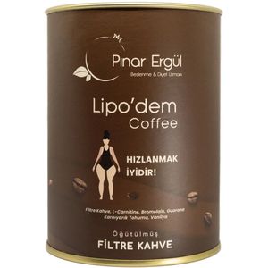Lipo'dem Wellness Koffie - Detox Coffee - Bevat L-Carnitine+Bromelaine+Guarana+Psylliumzaad en Vanillesmaak - Fit Form Filterkoffie by Pinar Ergul - Speciaal geproduceerd door diëtist Pınar Ergül
