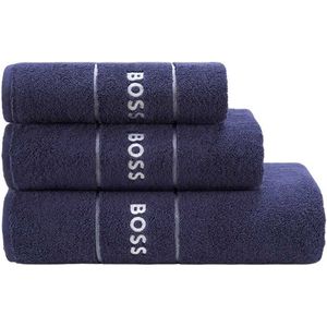 Hugo Boss badlaken - Plain - Navy - 100x150 cm