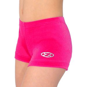 Fel roze effen velours turnbroekje maat 104-110 meisjes gymbroekje roze velourse fluweel fluwelen