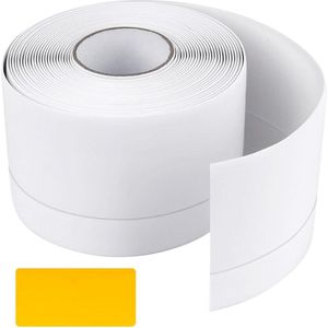 6 meter zelfklevende zachte PVC plint - flexibele kniklijst - 50 x 20 mm - voor keuken en badkamer - wit