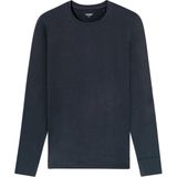 Schiesser Heren lange mouwen lang onderhemd casual warm basislaag shirt, Nachtblauw 181914, 4