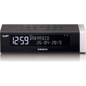DAB+ wekkerradio met FM 20 voorkeuzezenders en USB-oplaadfunctie