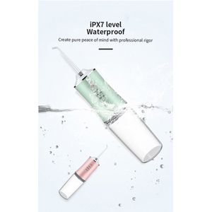 Draagbare Waterfloss – Elektrische Mond- en Tandenreiniger voor Thuisgebruik 1 Stuk Roze