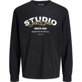 Jack & Jones - Jjyuki Tee Ls Crew Neck - T-shirt - Zwart