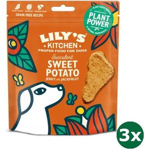 3x70 gr Lily's kitchen dog adult succulent sweet potato / jackfruit jerky hondensnack