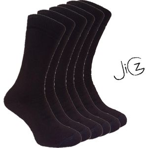 Jicz - 3 Paar Thermo sokken Werksokken Met Zachte Voering - Naadloos - Kleur Effen Zwart - Maat 35-38 - 3-Pack - 3P