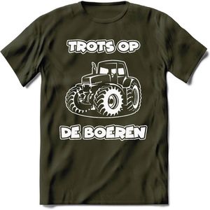 T-Shirt Knaller T-Shirt|Trots op de boeren / Boerenprotest / Steun de boer|Heren / Dames Kleding shirt Trekker / Tractor|Kleur Groen|Maat M