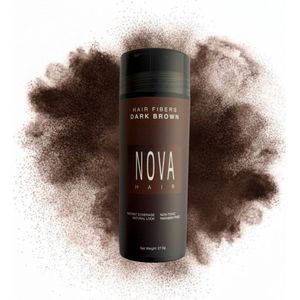 Nova Hair - Keratine Hair Fiber - Dark Brown - Direct Voller en Dikker Haar - Hair Fiber Poeder - 27.5g
