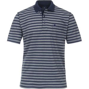 Redmond Poloshirt - gestreept - grijs blauw - maat 3XL