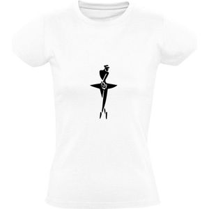 Ballerina Dames T-shirt - kunst - ballet - dans - dance - muziek