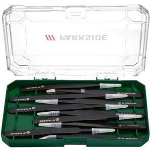 PARKSIDE® Antistatische pincetten - Set van 10 stuks - Anti-statisch Pincet - voor modelbouw en elektronica reparaties - ESD