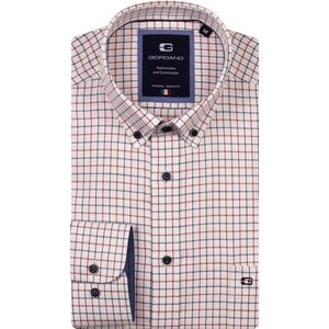 Giordano - Overhemd Rood Giordano Brando Long Sleeve Button Down Soft Twill Classic Check Lange Mouw Overhemd Rood 527306
