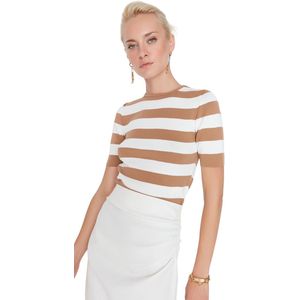 Trendyol Zwarte Kleurblokblouse Twoaw23Bz00015