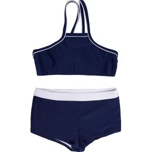 Bikini hipster broekje en cro top met racerback -Navy 128-134