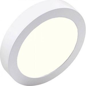 LED Downlight Pro - Aigi - Opbouw Rond 12W - Natuurlijk Wit 4000K - Mat Wit - Ø177mm