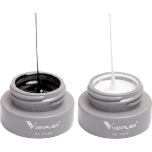 Venalisa Spider UV Gel Zwart en Wit - 10 gram (2x 5 gram) - Gel Liner Nail Art - Spidergel - Liner Gel - Venalisa Gellak - Gellak Nagellak