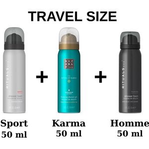 Rituals - Combi Set - Travel Shower Gels - Sport 50 ml + Homme 50 ml + Karma 50 ml + Gift Bag - 3X 50 ml = 150 ml - Douchegels - Douche shuim