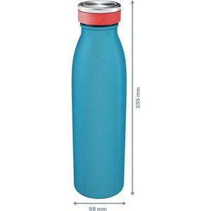 Leitz Cosy Dubbelwandige Geïsoleerde Waterfles, 500 ml - BPA-Vrij - Vaatwasserbestendig - Ideaal voor Thuiskantoor/Thuiswerken - Sereen Blauw