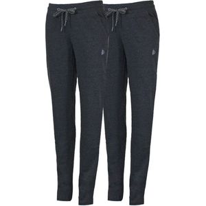 2-Pack Donnay - Joggingbroek rechte pijp (Lily) - Sportbroek - Dames - Charcoal-marl (037) - maat XXL
