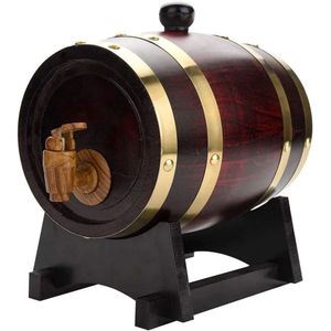 Bolmans - Houten Vat - 3L - Eiken - Vintage - Bier Vat -Bier Tap - Drank Dispenser - Dranken Tap - Thuis Tap - Ideaal voor Wijn, Bier, Whisky, Rum en andere diverse Sterke Dranken