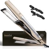 Golden Goods - Steampod - Professionele Stoom Stijltang - 2 in 1 - Incl. Haarclips