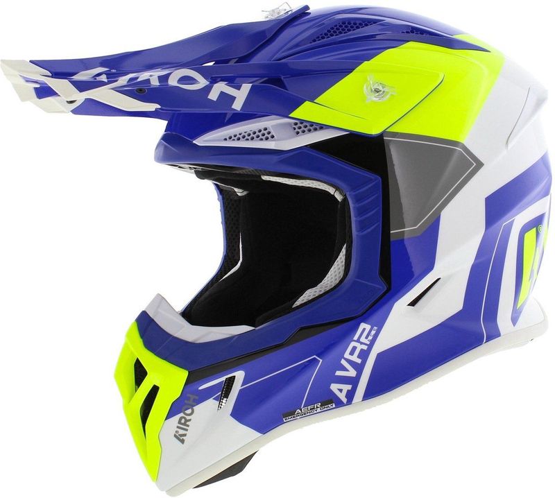 Airoh - Aviator Ace 2 - Crosshelm - Glans Blauw Wit Geel