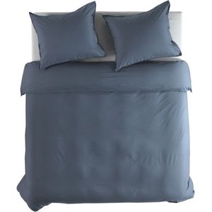 Dekbedovertrek Yellow Percale - Midnight Blue