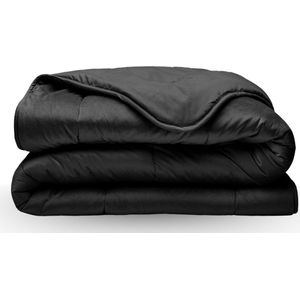 Zelesta Velvetbed Zwart 200x200 - Dekbed zonder overtrek - Velvet dekbed - Wasbaar hoesloos dekbed - Bedrukt dekbed - Dekbed met vaste overtrek - All year winterdekbed & zomerdekbed