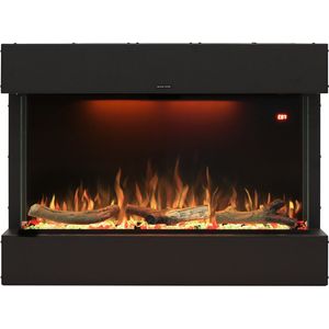 Laveno 90 - 3D Elektrische Sfeerhaard - Breedte 92cm - Schakelbare Verwarming 750/1500W - Inbouw