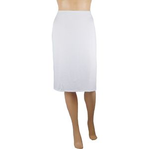 5569 J&C Dames onderrok - lang (65cm) Wit maat S