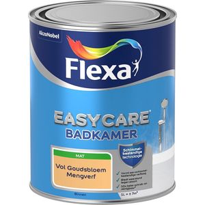 Flexa Easycare Muurverf - Badkamer - Mat - Mengkleur - Vol Goudsbloem - 1 liter