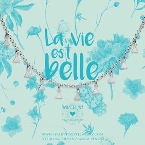 Heart to Get necklace dangling triangles, silver, la vie est belle