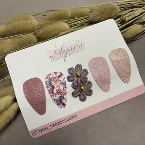 Haarclipjes set Femm antislip | baby haar | set van 5 | Meisjes | Haarclip| haarspeldjes |