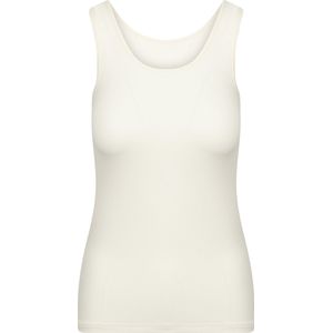 RJ Bodywear Pure Color dames top (1-pack) - hemdje met brede banden - ivoor - Maat: XXL