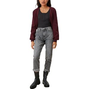 Q/S designed by - T-shirt - Maat S - Vrouwen - 9999 Grey / Bla - Viscose