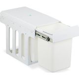 Inbouw Prullenbak - Wit - 2 Vakken - 2x 8 Liter - Keukenkast Vuilnisbak