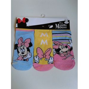 Minnie Mouse -enkelsokken Minnie Mouse - 3 paar - meisje - maat 31/34