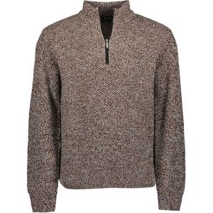 Blue seven heren - Trui 376471 bruin gemeleerd maat L