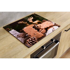 Inductiebeschermer - Christmas Coffee - 30x52 cm - Inductiebeschermer - Inductie Afdekplaat Kookplaat - Inductie Mat - Anti-Slip - Keuken Decoratie - Keuken Accessoires
