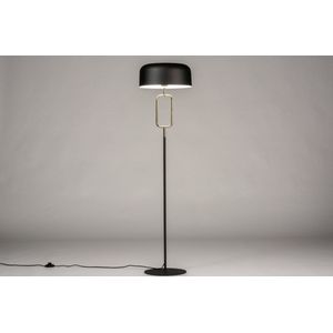 Lumidora Vloerlamp 74187 - ADAM - E27 - Zwart - Messing - Metaal - ⌀ 35 cm