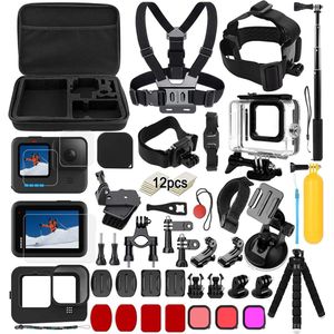 Action Camera Accessoire Kit 54-in-1 Waterdichte Behuizing en Borstband Geschikt voor GoPro Hero 9/10/11/12