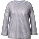 Angel of Style - Dames - Trui opengewerkt breisel metallic effect - Zilver - Maat 42+