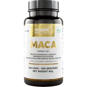 Human Protect - Maca - 100 caps - 100 doseringen - Superfood - Testosterone booster