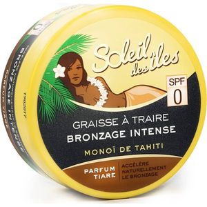 Zonneolie Zonder SPF – Graisse à Traire (Melkvet) met Monoï de Tahiti – Tiaré Geur – Soleil des Îles – Snelle, Intense Bruining – 150ml