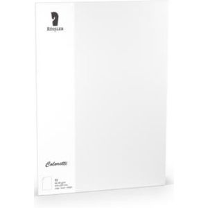 Papier - Kleur Wit - Gekleurd - Coloretti - 80gram - 10 vellen - Formaat A4 - 210x297mm - 227001509 110701509 - Rossler Papier
