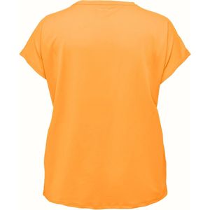 Only Play Aubree Shortsleeve Loose Tee Curvy - sportshirts - Orange - Vrouwen